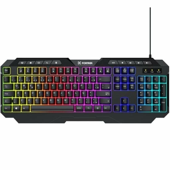 Teclado Gamer Multimidia Fortrek Shortcut Preto