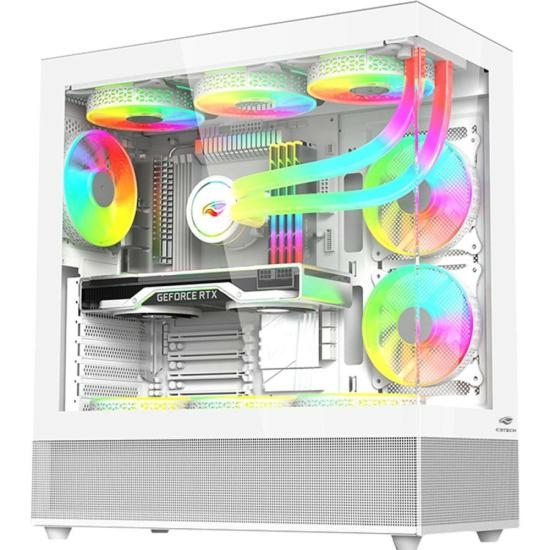 Gabinete Gamer C3Tech Aquarius MT-G850 Sem Fans Branco