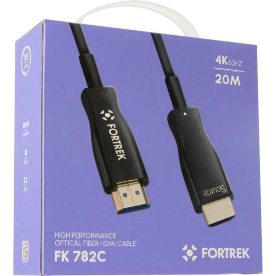 Cabo HDMI Fibra Óptica 4k FK 782C 20m Fortrek - Wormtec