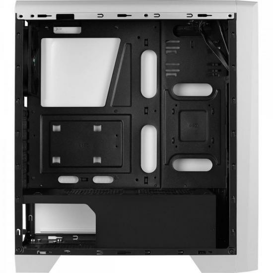 Gabinete Gamer Aerocool Cylon Branco RGB Lateral Acrílico - Wormtec