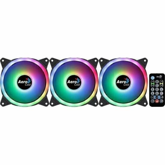 Kit Com 3 Coolers Aerocool Duo 12 Pro ARGB + Hub + Controle - comprar online