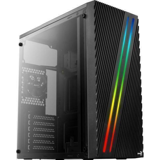 Gabinete Gamer Aerocool Streak Preto RGB Lateral Acrílico - comprar online