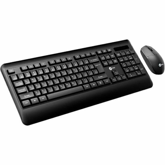 Kit Teclado e Mouse Lecoo KW202 Sem Fio Preto - comprar online