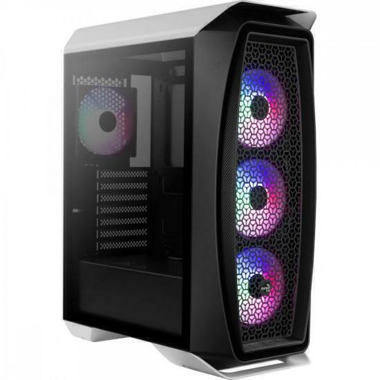 Gabinete Gamer Aerocool Aero One Frost Branco RGB Lateral Vidro - comprar online