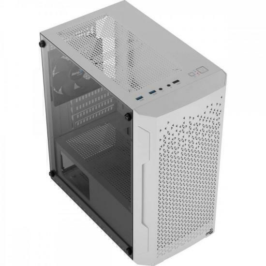 Gabinete Gamer Aerocool Trinity Mini Branco Lateral Vidro - comprar online