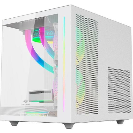 Gabinete Gamer C3Tech Aquarius MT-G810 Sem Fans Branco - comprar online