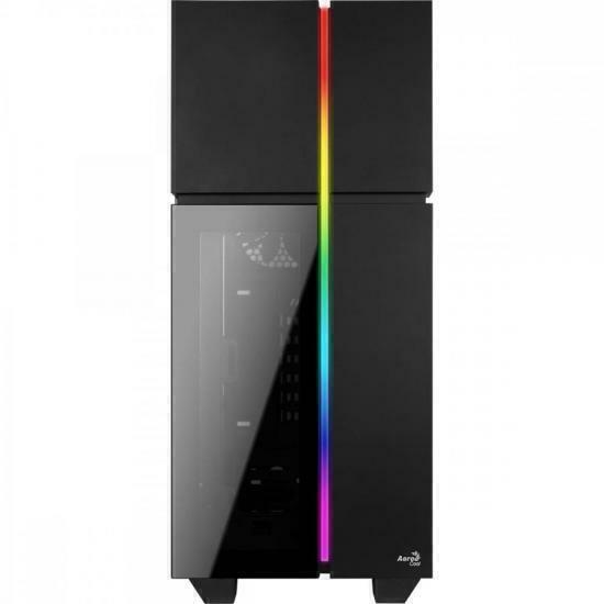 Gabinete Gamer Aerocool Playa Preto RGB Lateral Vidro - comprar online