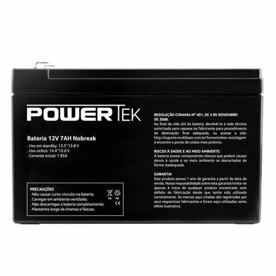 Bateria Para Nobreak 12v 7Ah EN013 Powertek - comprar online