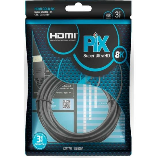 Cabo HDMI 2.1 8k 3m Pix na internet