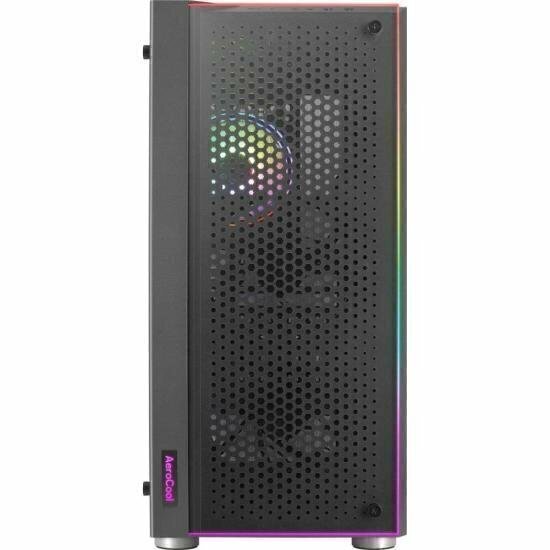 Gabinete Gamer Aerocool Skribble Preto RGB Lateral Vidro na internet