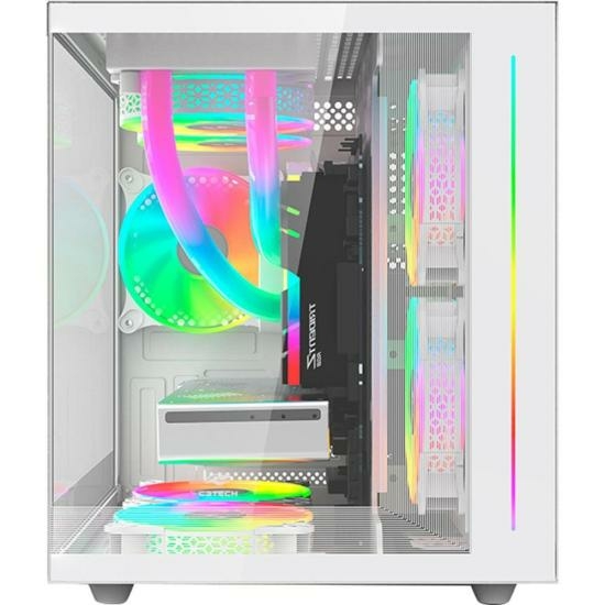 Gabinete Gamer C3Tech Aquarius MT-G810 Sem Fans Branco na internet