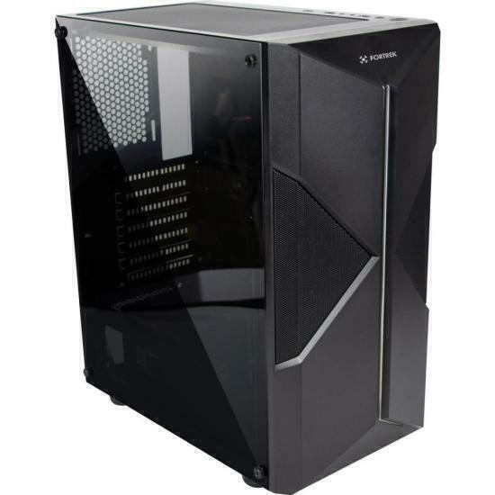 Gabinete Gamer Fortrek Holt Mid Tower RGB Preto - Wormtec