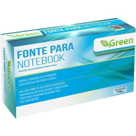 Fonte Para Notebook 19V 3,42A Bivolt 5,5X2,5mm Green - Wormtec