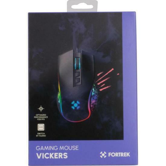 Mouse Gamer Fortrek Vickers New Edition 8000 Dpi RGB Preto - Wormtec