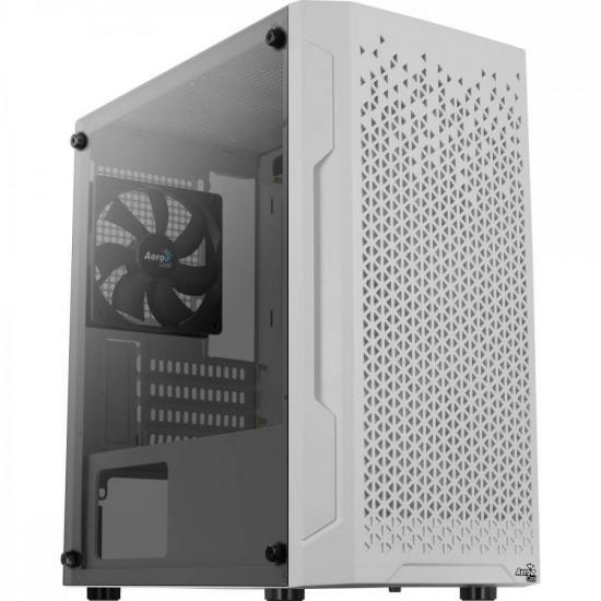 Gabinete Gamer Aerocool Trinity Mini Branco Lateral Vidro - Wormtec