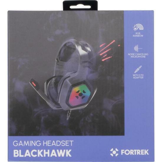 Headset Gamer Fortrek Black Hawk P2 + USB RGB Preto - loja online