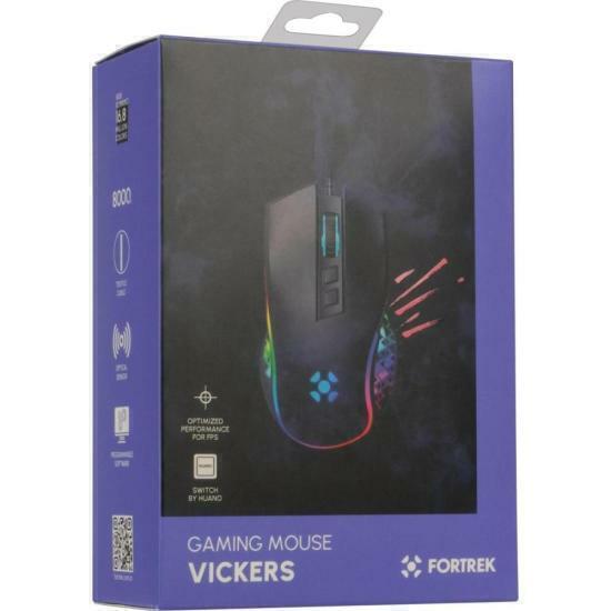 Mouse Gamer Fortrek Vickers New Edition 8000 Dpi RGB Preto - loja online