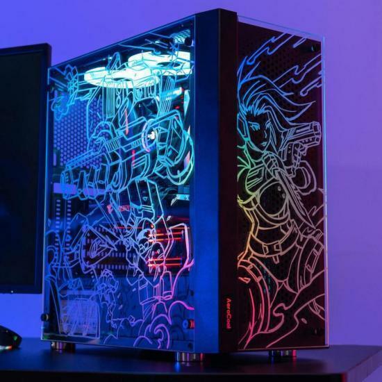 Gabinete Gamer Aerocool Skribble Preto RGB Lateral Vidro - loja online