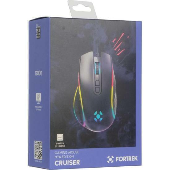 Mouse Gamer Fortrek Cruiser New Edition 12000 Dpi RGB Preto - loja online