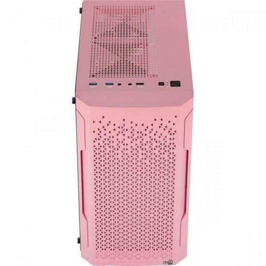 Gabinete Gamer Aerocool Trinity Mini Rosa Lateral Vidro - loja online