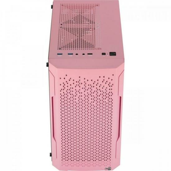 Gabinete Gamer Aerocool Trinity Mini Rosa Lateral Vidro - loja online