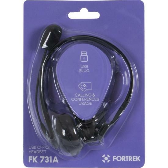 Imagem do Headset Office Fortrek FK 731A USB Preto