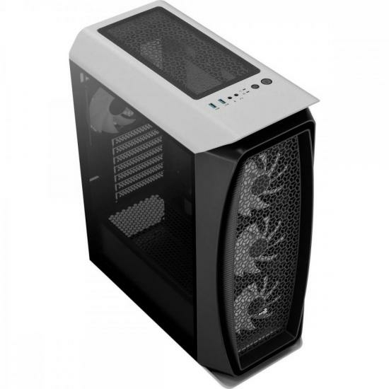 Imagem do Gabinete Gamer Aerocool Aero One Frost Branco RGB Lateral Vidro