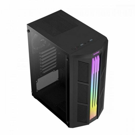 Imagem do Gabinete Gamer Aerocool Prime Preto RGB Lateral Vidro