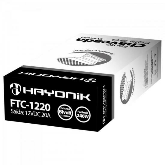 Fonte Colmeia Hayonik FTC1220 12VDC 20A 240W Bivolt Manual