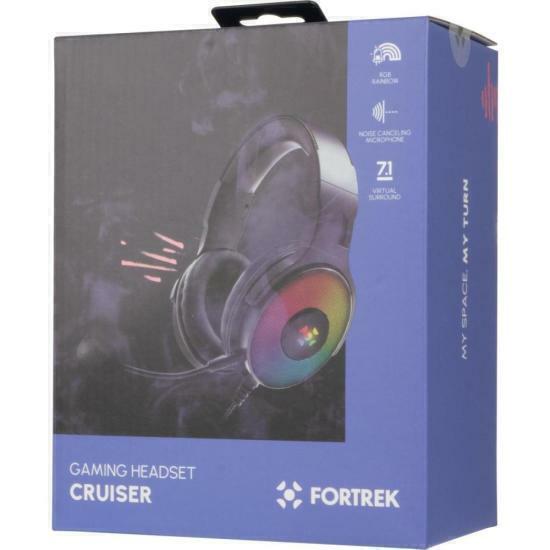 Headset Gamer Fortrek Cruiser 7.1 USB RGB Preto