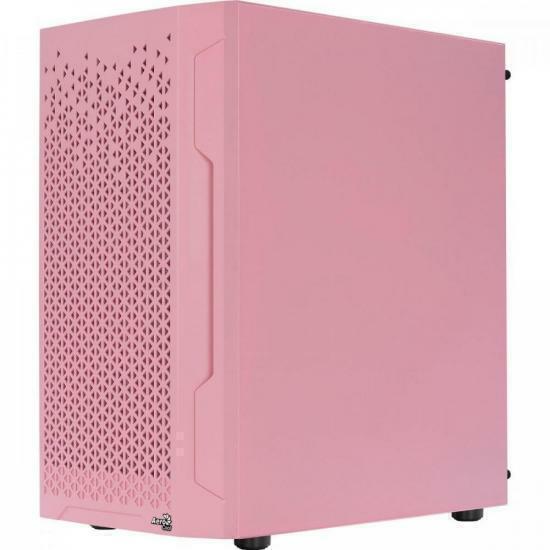 Gabinete Gamer Aerocool Trinity Mini Rosa Lateral Vidro