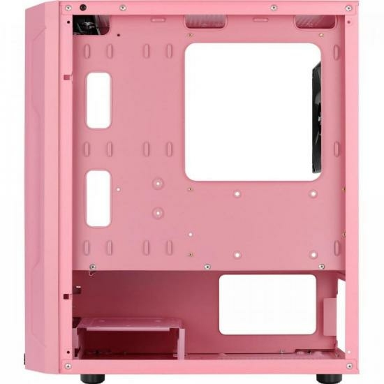 Gabinete Gamer Aerocool Trinity Mini Rosa Lateral Vidro - comprar online