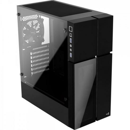 Gabinete Gamer Aerocool Playa Preto RGB Lateral Vidro - comprar online