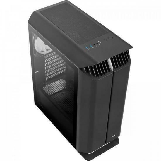 Gabinete Gamer Aerocool Gladiator Preto RGB Lateral Vidro na internet