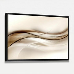 Quadro Abstrato Ondas em Tons Bege com Marrom na internet