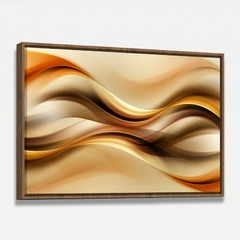 Quadro Abstrato Moderno Ondas Marrom e Dourado - loja online