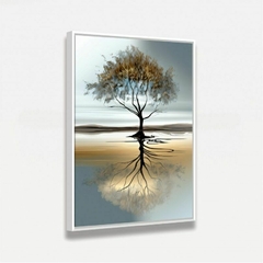 Quadro Abstrato Árvore Reflexo da Vida - Quadro Amado