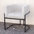 Poltrona Elegance Pé Preto Assento Off White 72x68x63cm - Dani Decorações