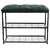 Sapateira/Banco 2 Andares Metal Preto c/ Estofado Veludo Verde 47x30x60cm - comprar online