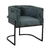 Poltrona Elegance Pé Preto Assento Verde 72x68x63cm