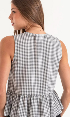 Blusa s/mangas Check - comprar online