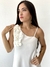 VESTIDO CURTO FLORES - OFF WHITE - Lasu