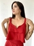 CONJUNTO CROPPED E SAIA MIDI - VERMELHO - loja online