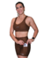 "CLEAN" LYCRA ADAPTIVE COFFEE SPORTS BRA