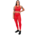 DRAPEED WAIST RED LEGGING