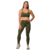 WORKOUT MILITARY GREEN DRAPEED WAIST LEGGING