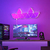 Lâmpada de parede quantum triangular led ritmo captador inteligente luz de fundo do quarto luz de cabeceira noite decoração do escritório RGB - loja online