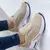 Foreign trade large size new casual sneakers women's flying wedge round toe lace