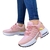 Foreign trade large size new casual sneakers women's flying wedge round toe lace - loja online