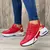 Imagem do Foreign trade large size new casual sneakers women's flying wedge round toe lace